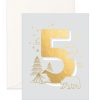 For Mums & Dads Fox & Fallow | No 5 Birthday Animals Greeting Card