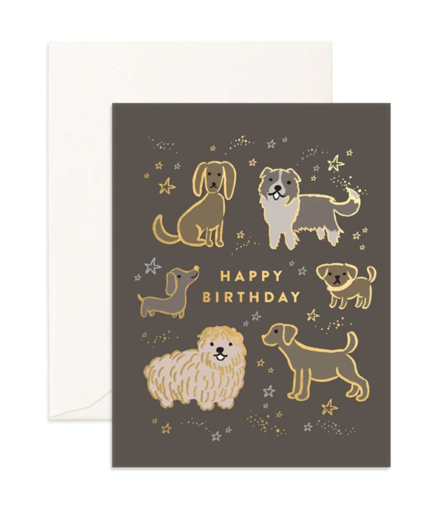 For Mums & Dads Fox & Fallow | Happy Birthday Dogs Greeting Card