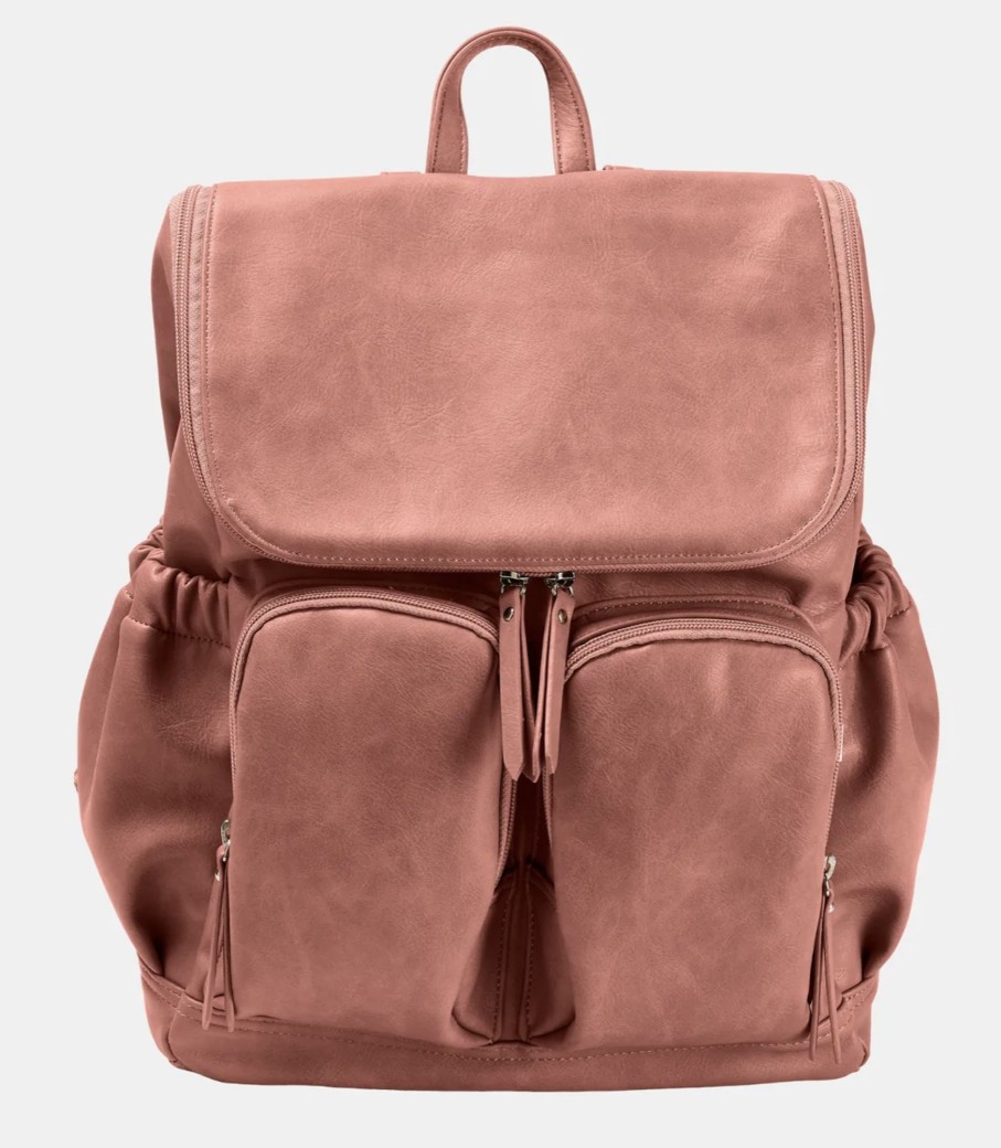 For Mums & Dads OiOi | Faux Leather Nappy Backpack - Dusty Rose