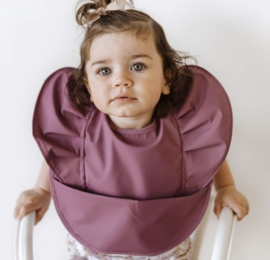 Baby, Kids & Teens Snuggle Hunny Kids | Snuggle Bib; Mauve Frill - Snuggle Hunny Kids