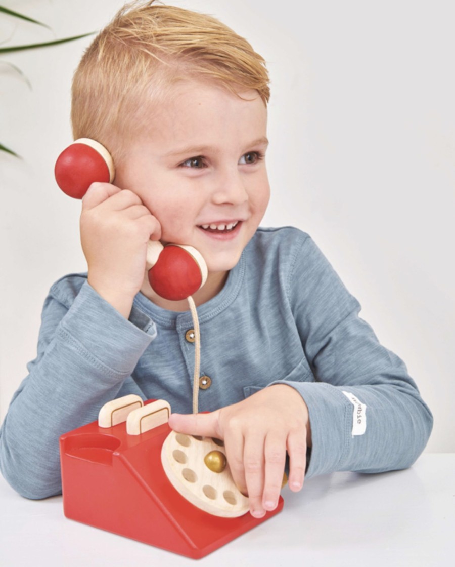 Toys & Activites Le Toy Van | Honey Bake Vintage Phone; Retro Wooden Phone - Le Toy Van