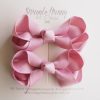 Clothes & Accessories Snuggle Hunny Kids | Piggy Tail Bow Clips; Dusty Pink - Snuggle Hunny Kids