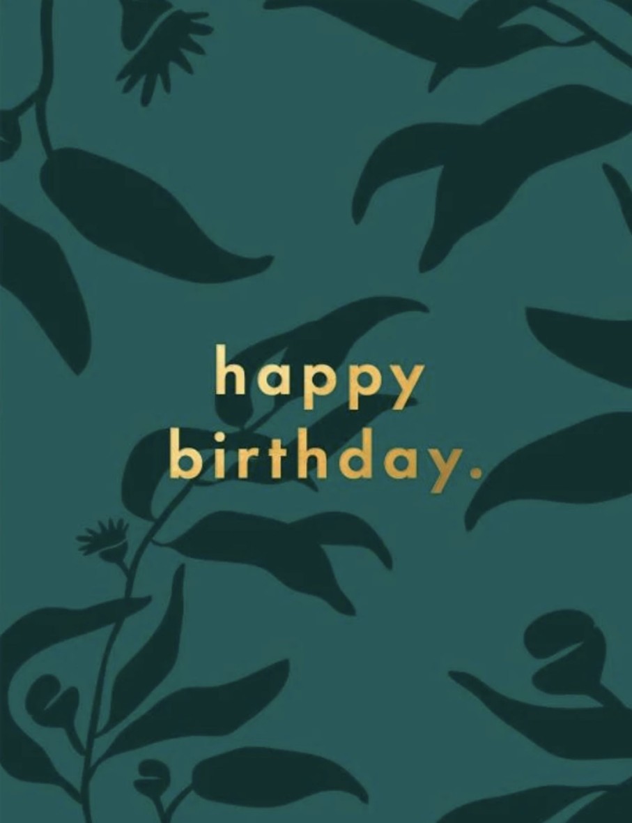 For Mums & Dads Fox & Fallow | Happy Birthday Eucalyptus Greeting Card