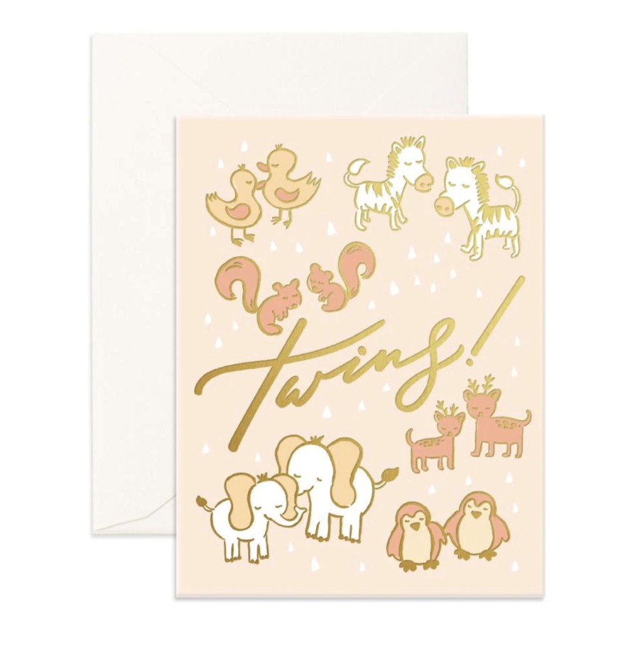 For Mums & Dads Fox & Fallow | Twins Greeting Card