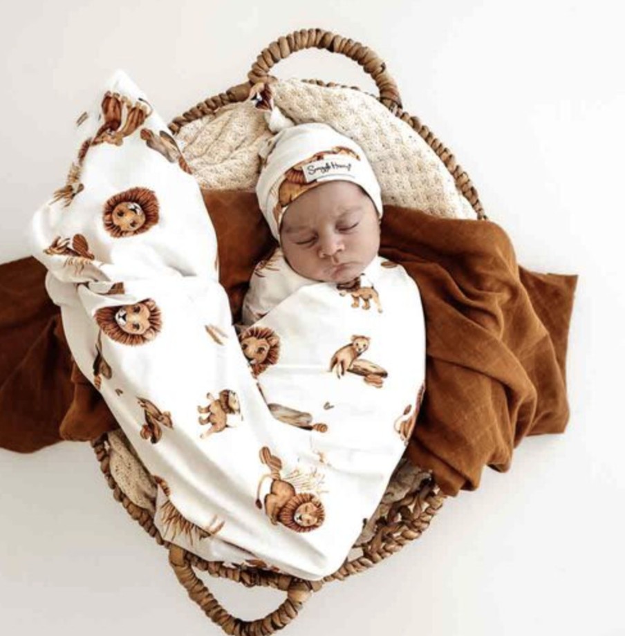 Baby, Kids & Teens Snuggle Hunny Kids | Jersey Wrap & Beanie Set; Lion - Snuggle Hunny Kids