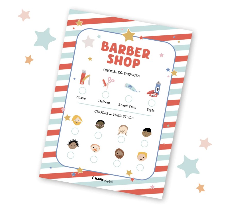 Toys & Activites Magic Playbook | Barber Shop Pretend Play Notepad