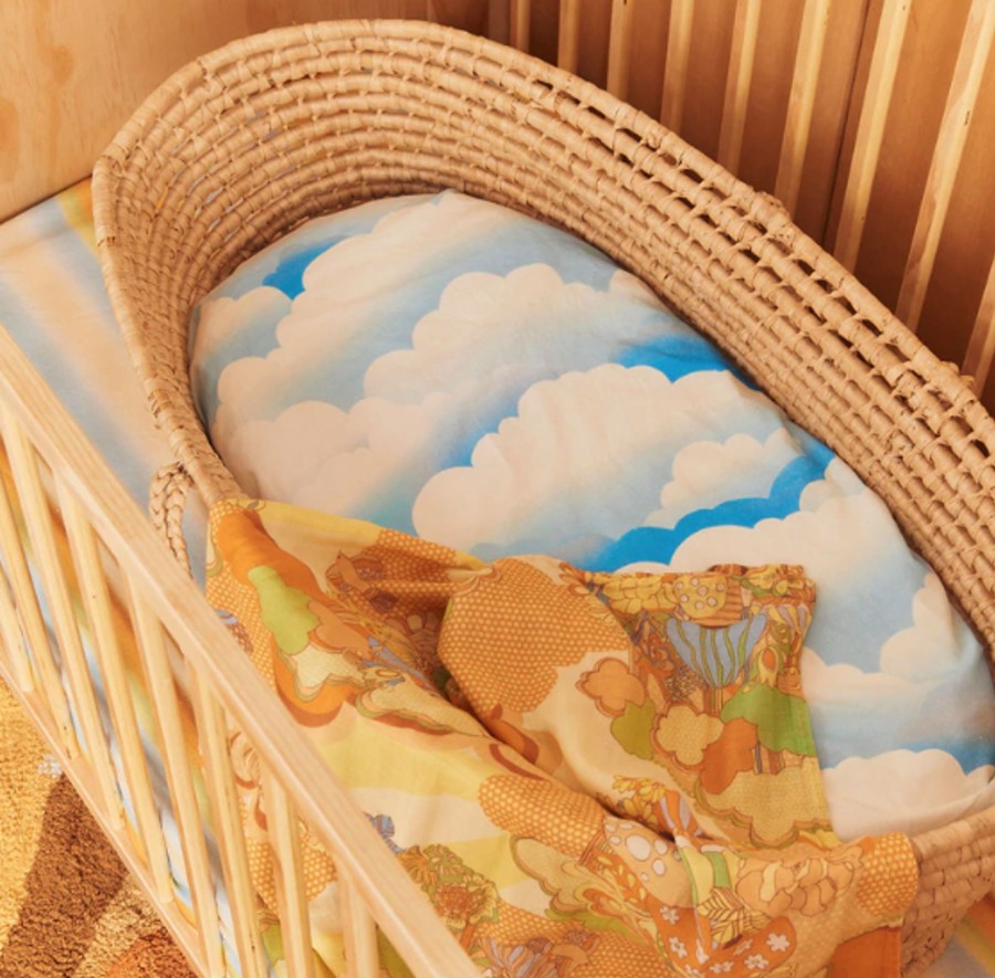 Baby, Kids & Teens Banabae | Head In The Clouds Hemp/Organic Cotton Bassinet Sheet/Changing Pad Cov