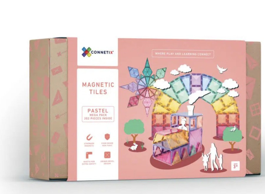 Toys & Activites Connetix | 202Pc Pastel Mega Pack