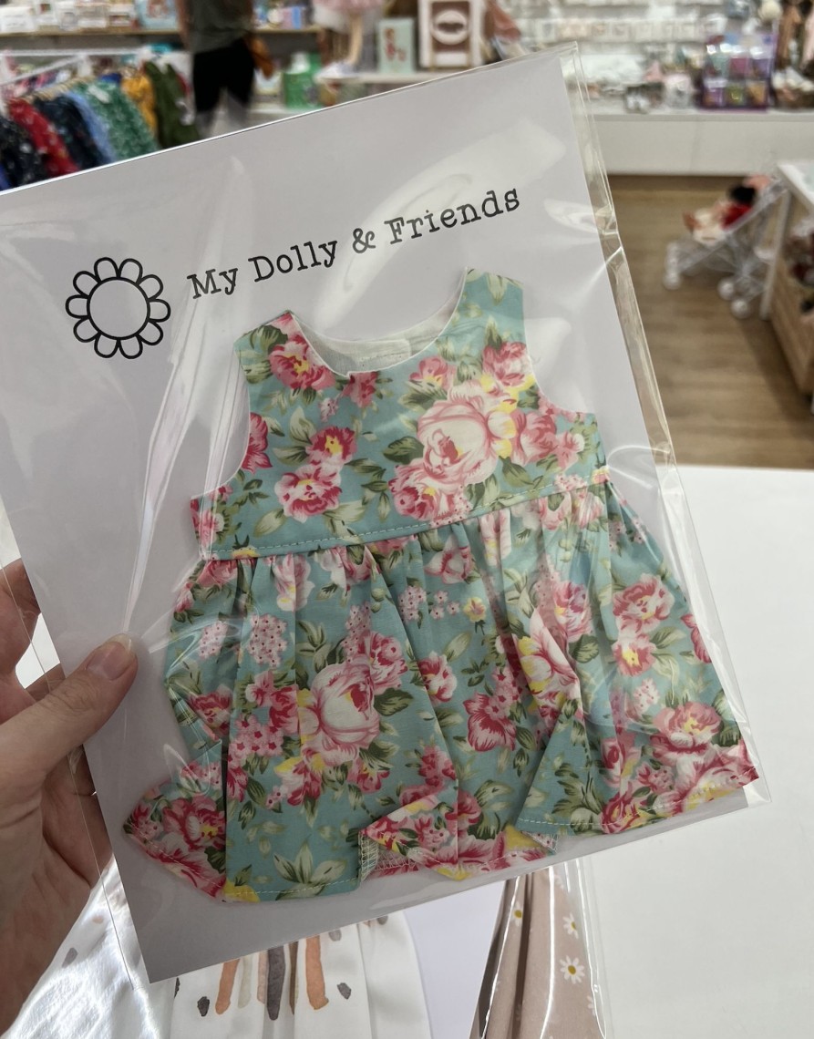 Toys & Activites My Dolly & Friends | Doll Dress; Blue Floral - 38Cm