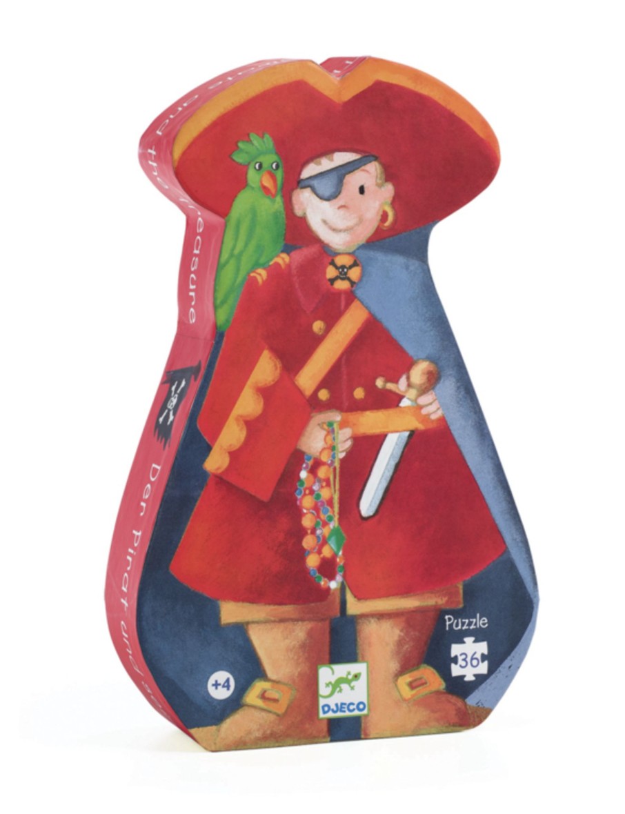 Toys & Activites Djeco | Pirate And Treasure 36Pc Silhouette Puzzle - Djeco