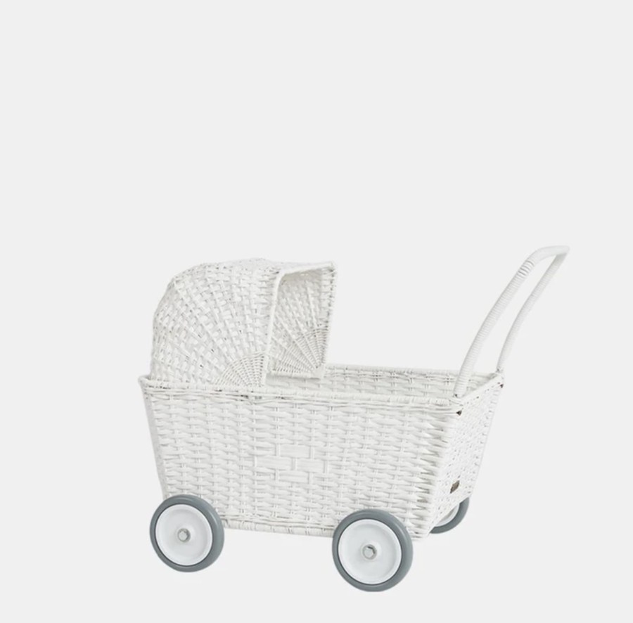 Toys & Activites Olli Ella | Rattan Strolley White - Olli Ella