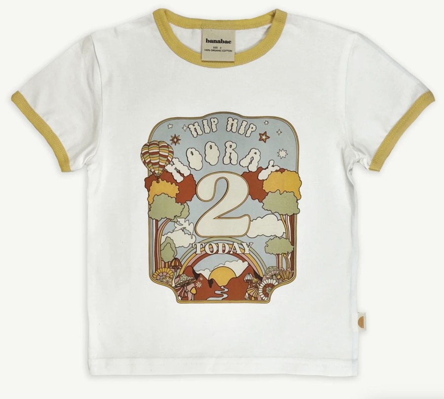 Clothes & Accessories Banabae | Hip Hip Hooray Ringer Tee - 2Nd Birthday