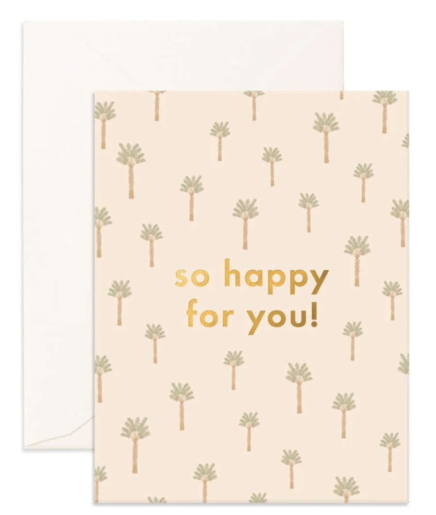 For Mums & Dads Fox & Fallow | So Happy Tiny Palms Greeting Card