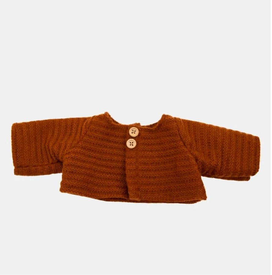 Toys & Activites Olli Ella | Dinkum Doll Cardigan- Chestnut