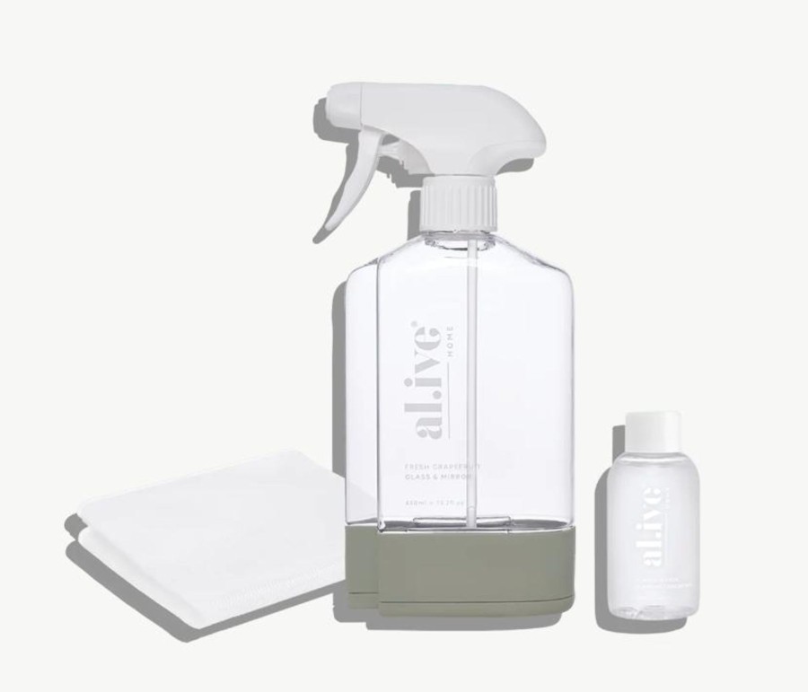 For Mums & Dads al.ive body | Glass & Mirror Cleaning Kit; Fresh Grapefruit