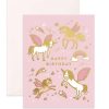 For Mums & Dads Fox & Fallow | Happy Birthday Unicorns Greeting Card