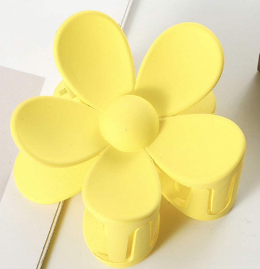 Clothes & Accessories Aquarius Designs | Hair Clip; Daisy Matte Yellow - Aquarius Designs