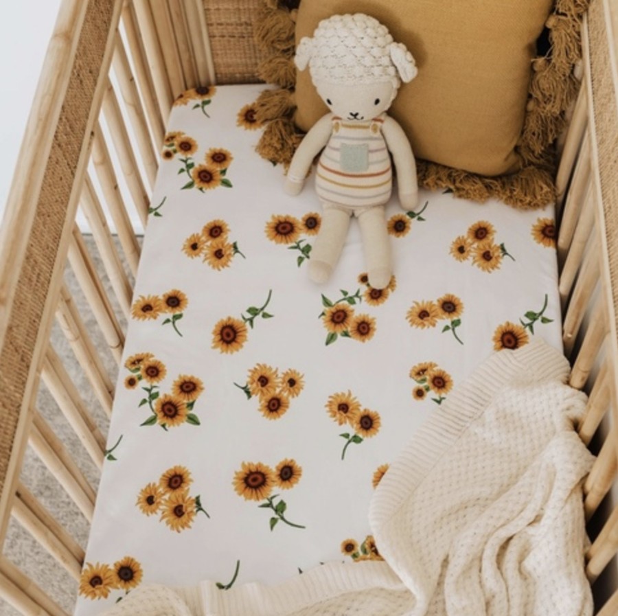 Baby, Kids & Teens Snuggle Hunny Kids | Fitted Cot Sheet; Sunflower - Snuggle Hunny Kids