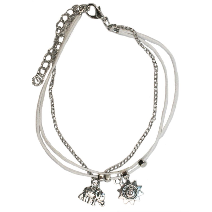 Clothes & Accessories Aquarius Designs | Anklet - Elephant & Sun