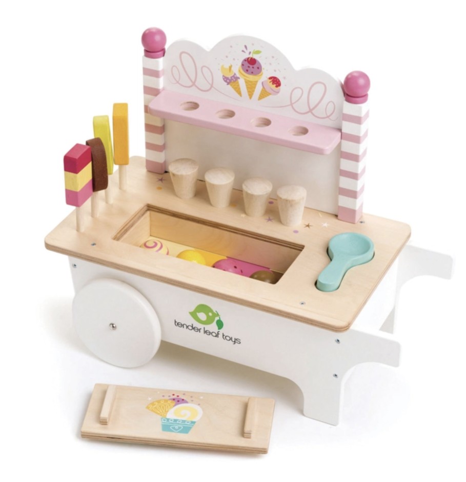 Toys & Activites Tender Leaf Toys | Push Along Ice Cream Cart