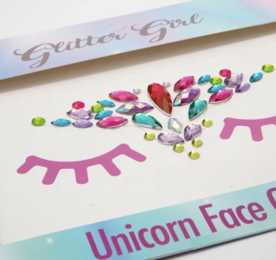 Clothes & Accessories Glitter Girl | Unicorn Face Gems - Funfetti - Glitter Girl