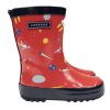 Clothes & Accessories Korango | Gumboots - Space Rocket Print Red