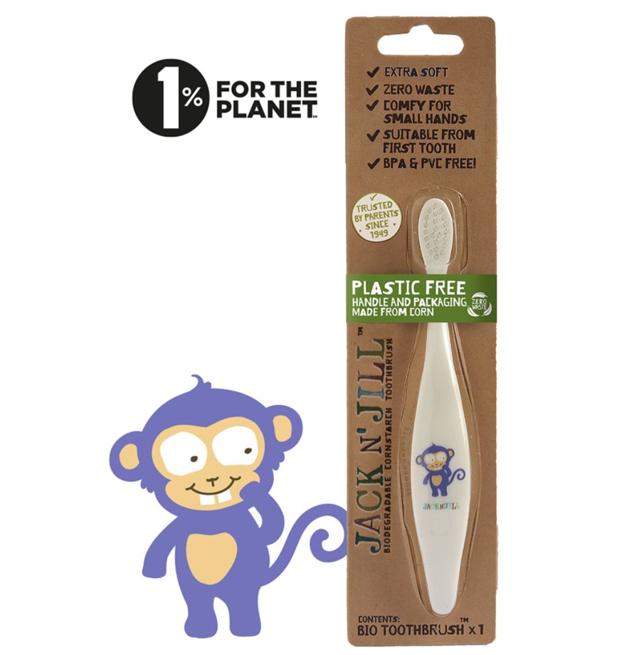 Baby, Kids & Teens Jack N Jill | Kids Toothbrush - Monkey