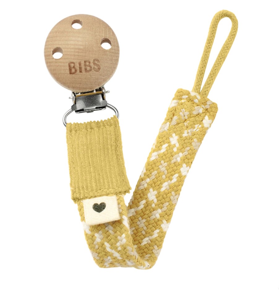 Baby, Kids & Teens BIBS | Bibs Paci Braid; Mustard/Ivory