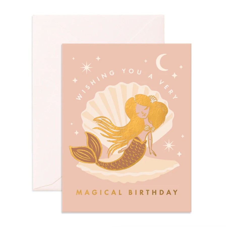 For Mums & Dads Fox & Fallow | Magical Birthday Mermaid Greeting Card