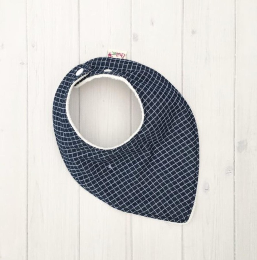 Baby, Kids & Teens Grubbee | Grid Denim Dribble Bib - Grubbee