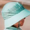 Clothes & Accessories Bedhead Hats | Kids Classic Swim Bucket Beach Hat - Turquoise Stripe