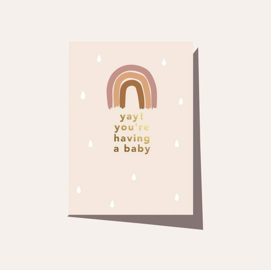 For Mums & Dads Elm Paper | You'Re Having A Baby Rainbow Greeting Card