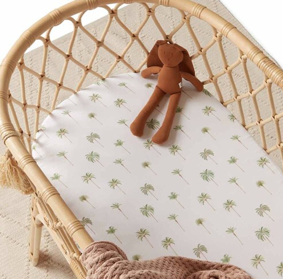 Baby, Kids & Teens Snuggle Hunny Kids | Bassinet Sheet / Change Pad Cover; Green Palm - Snuggle Hunny Kids