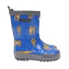 Clothes & Accessories Korango | Gumboot - Tiger Print Victoria Blue/Charcoal