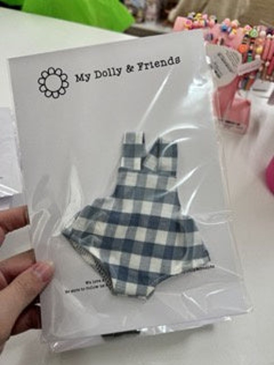 Toys & Activites My Dolly & Friends | Doll Overalls; Blue Gingham - 21Cm