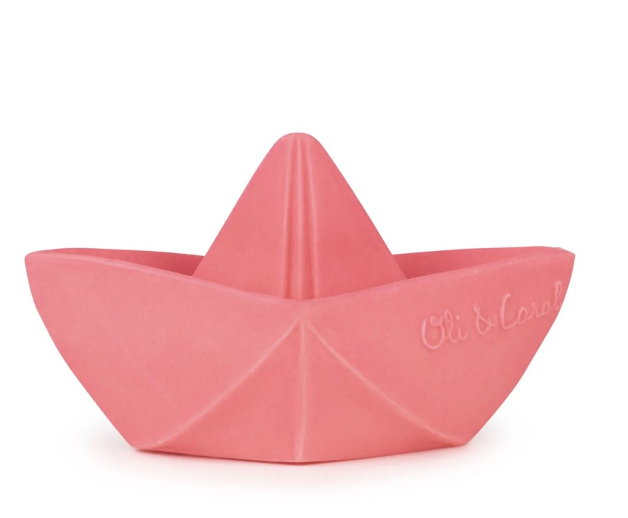 Baby, Kids & Teens Oli & Carol | Origami Boat Pink Bath Toy