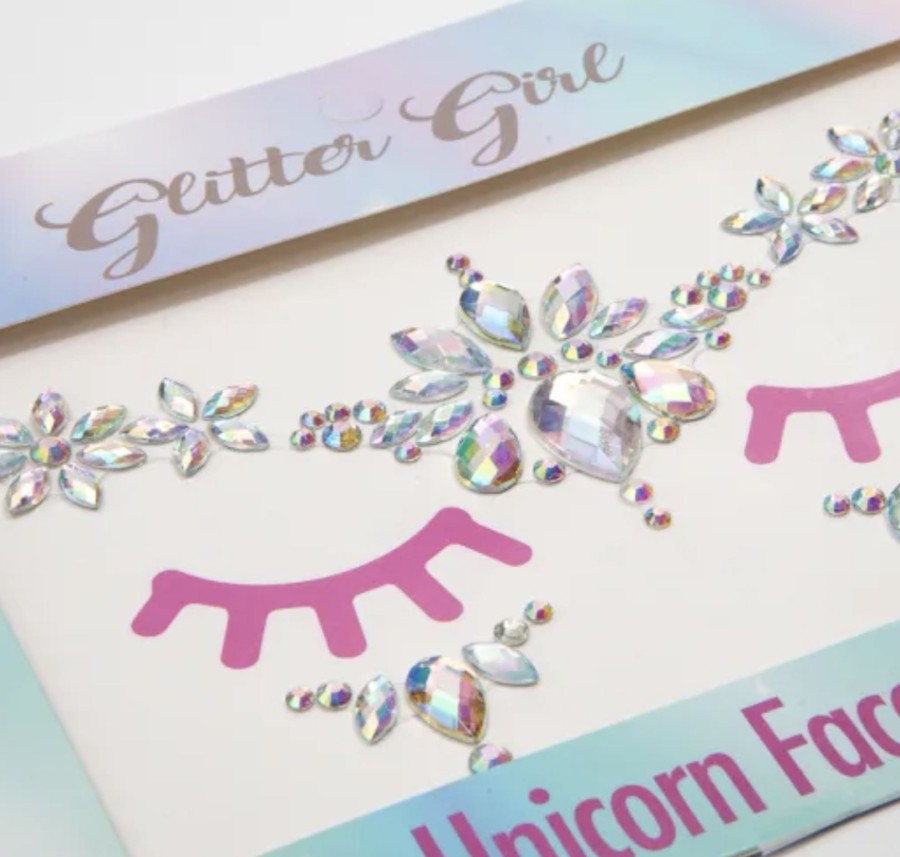 Clothes & Accessories Glitter Girl | Unicorn Face Gems - Ice Queen - Glitter Girl