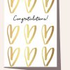 For Mums & Dads Elm Paper | Congratulations Gold Hearts Greeting Card