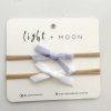 Clothes & Accessories Light + Moon | Bow Headbands; Lilac And White Velvet - Light + Moon