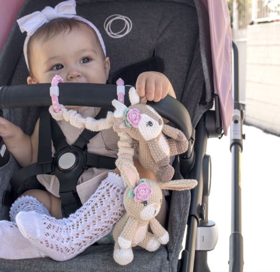 Baby, Kids & Teens Living Textiles | Stroller Toys 2Pk; Fawn & Bunny - Living Textiles