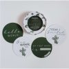 For Mums & Dads Snuggle Hunny Kids | Reversible Milestone Cards; Cactus & Leaf Green - Snuggle Hunny Kids