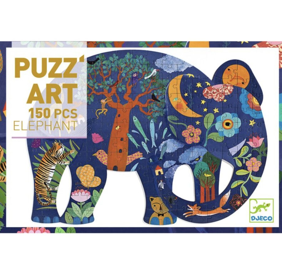 Toys & Activites Djeco | Elephant 150Pc Art Puzzle