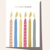 For Mums & Dads Elm Paper | Happy Birthday Bright Candles Greeting Card