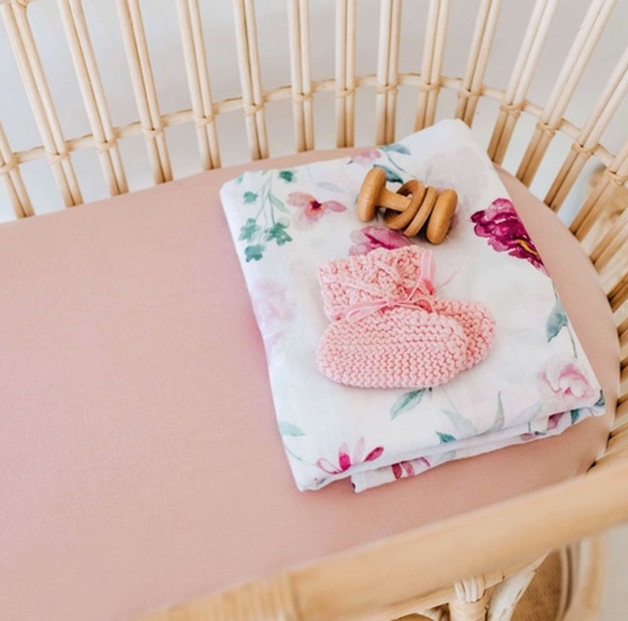 Baby, Kids & Teens Snuggle Hunny Kids | Bassinet Sheet / Change Pad Cover; Lullaby Pink - Snuggle Hunny Kids