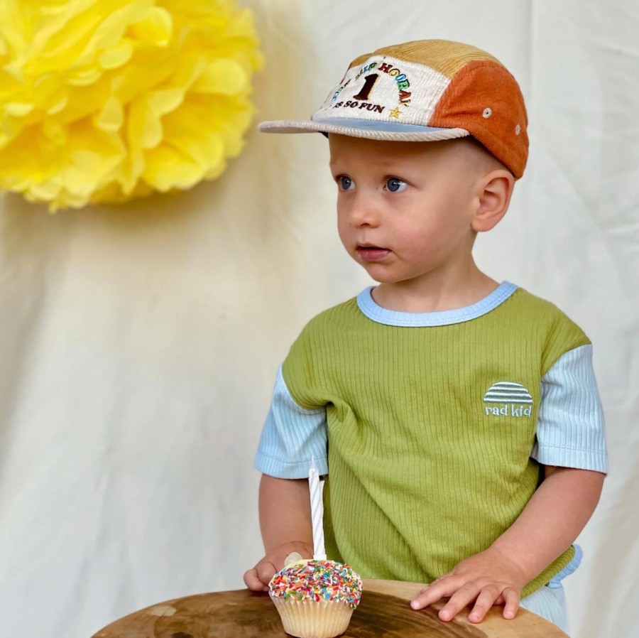 Clothes & Accessories Banabae | 1St Birthday Cord Cap - Primary Spliced