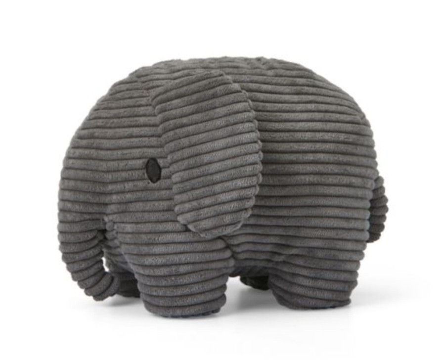 Toys & Activites Bon Ton Toys | Elephant; Corduroy Grey (23Cm) - Bon Ton Toys