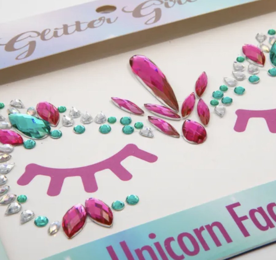 Clothes & Accessories Glitter Girl | Unicorn Face Gems - Unicorn Power - Glitter Girl