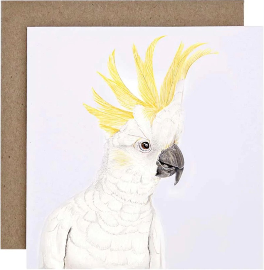 For Mums & Dads For Me By Dee | Connie The Sulpher-Crested Cockatoo Greeting Card