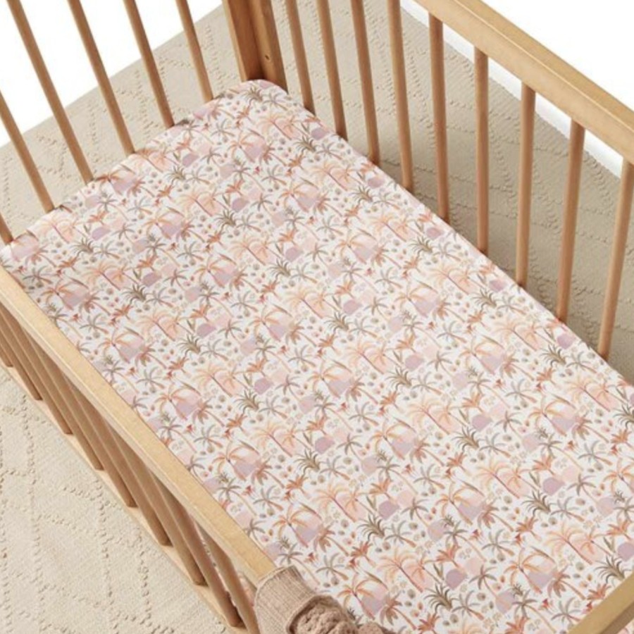 Baby, Kids & Teens Snuggle Hunny Kids | Fitted Cot Sheet; Palm Springs - Snuggle Hunny Kids