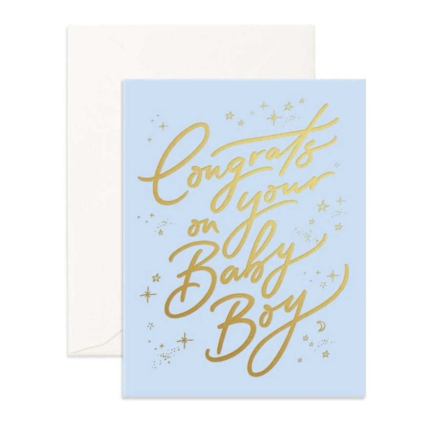 For Mums & Dads Fox & Fallow | Congratulations On Your Baby Boy Greeting Card